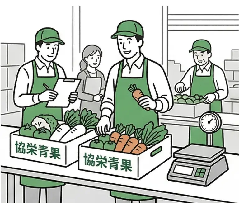 野菜や果物の検品・仕分け作業